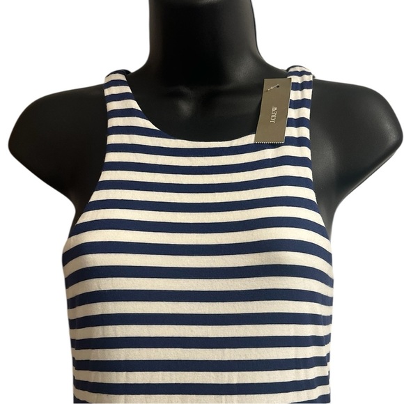 Navy and White Striped Nautical Form Fit Dress Sz XS NWT - Picture 1 of 5